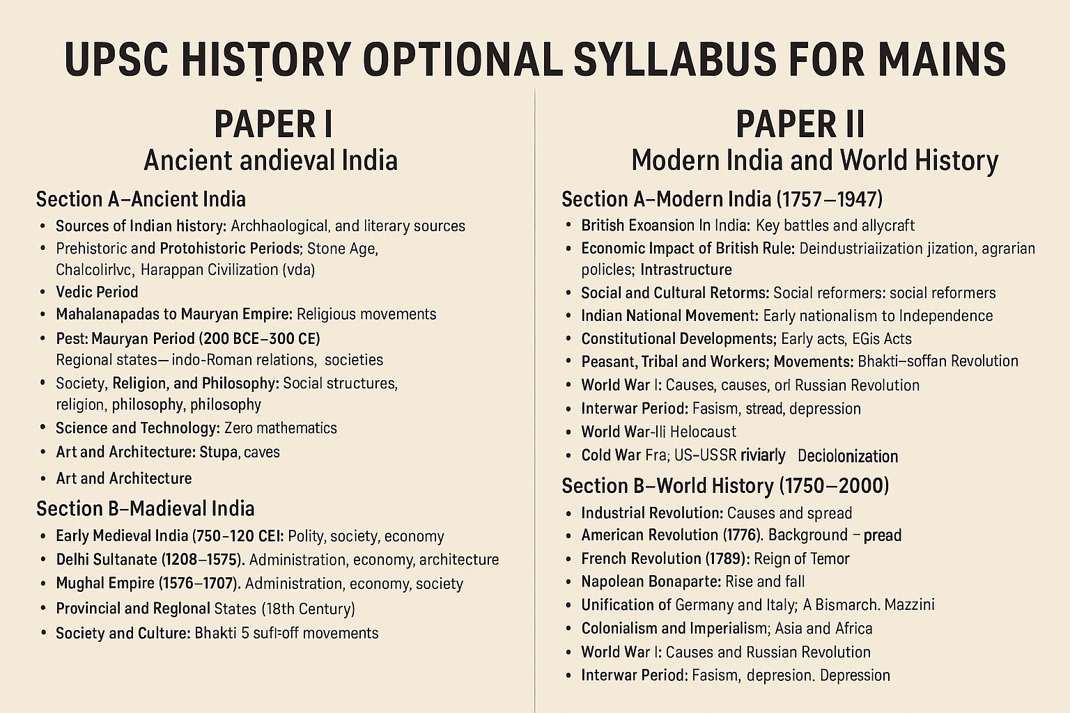 UPSC History Optional Syllabus for Mains – Complete Guide (Paper I & II)